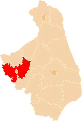 Localisation de Powiat de Łomża