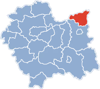 Localisation de Powiat de Dąbrowa