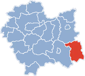 Localisation de Powiat de Gorlice