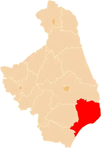 Localisation de Powiat de Hajnówka