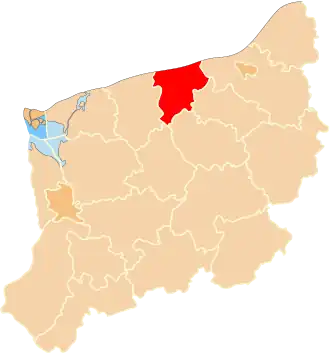 Localisation de Powiat de Kołobrzeg