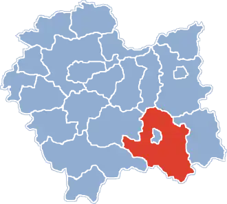Localisation de Powiat de Nowy Sącz