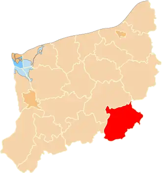Localisation de Powiat de Wałcz