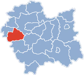 Localisation de Powiat de Wadowice