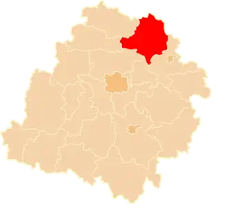 Localisation de Powiat de Łowicz