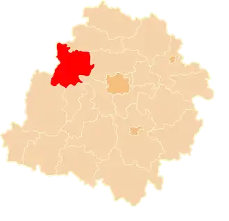 Localisation de Powiat de Poddębice