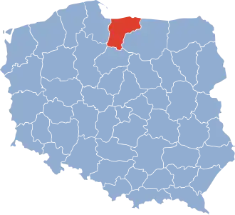 Localisation de Voïvodie d'Elbląg