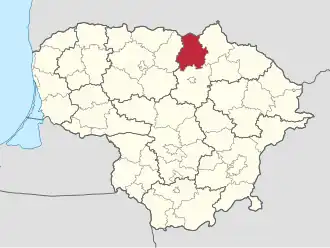 Localisation de Municipalité du district de Pasvalys