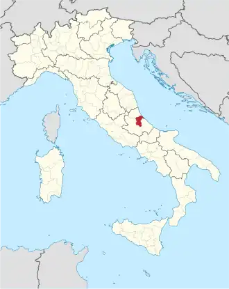 Localisation de Province de Pescara