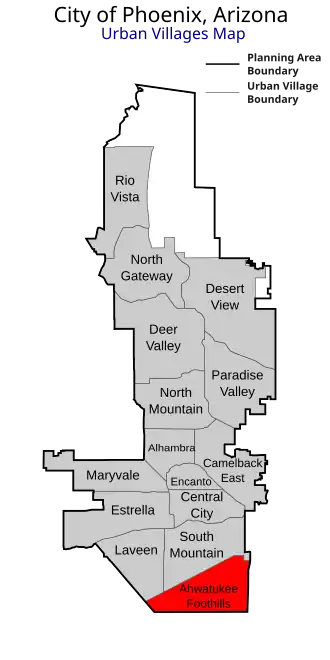 Localisation de Ahwatukee Foothills