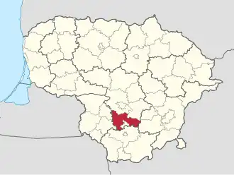 Localisation de Municipalité du district de Prienai