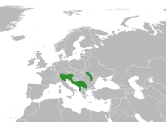 Description de l'image Primula halleri distribution.svg.