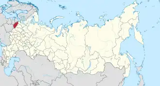 Localisation de Oblast de Pskov