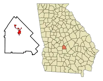 Localisation de Hawkinsville