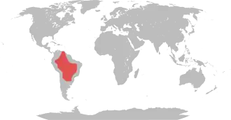 Description de l'image Range map pteronura brasiliensis.svg.