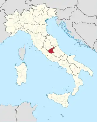 Localisation de Province de Rieti