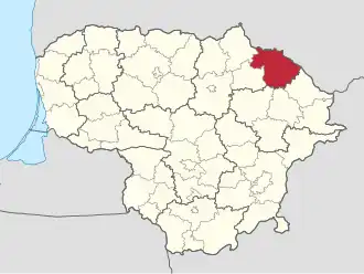 Localisation de Municipalité du district de Rokiškis