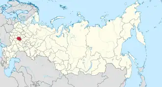 Localisation de Oblast de Riazan