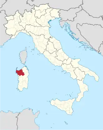 Localisation de Ville métropolitaine de Sassari