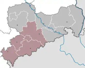 Localisation de District de Chemnitz