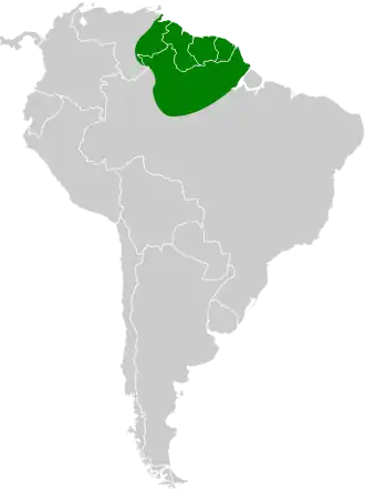 Description de l'image Schiffornis olivacea map.svg.