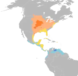 Description de l'image Spiza americana map.svg.