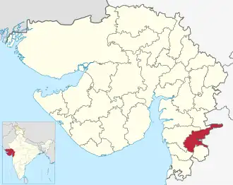 Localisation de District de Tapiતાપી જિલ્લો