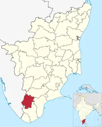 Localisation de District de Tenkasi