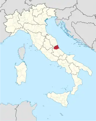 Localisation de Province de Teramo