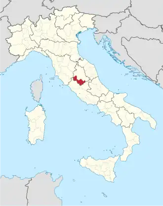 Localisation de Province de Terni