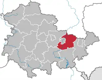 Localisation de Arrondissement de Saale-Holzland