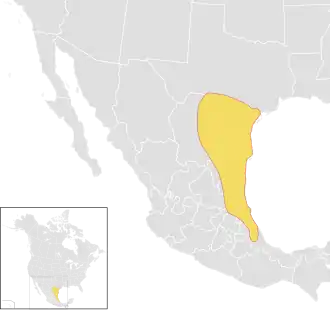 Description de l'image Toxostoma longirostre species distribution map.svg.