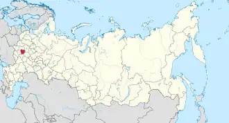 Localisation de Oblast de Toula