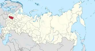 Localisation de Oblast de Tver