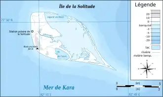 Carte de l'île de la Solitude