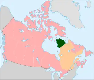 La péninsule est illustrée en vert