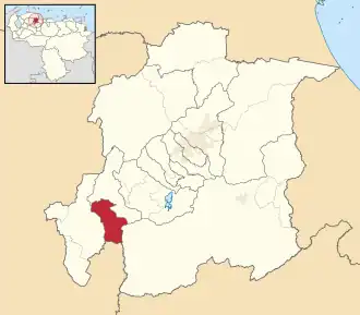 Localisation de José Antonio Páez
