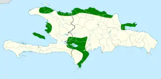 Description de l'image Vireo nanus map.svg.