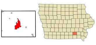 Localisation de Ottumwa