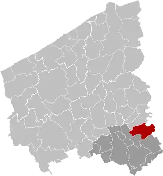 Localisation de Waregem