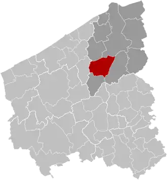 Localisation de Zedelghem