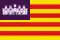 Description de l'image Flag of the Balearic Islands.svg.