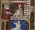 Saint Matthieu et saint Ambroise (détail du verso du folio 15)