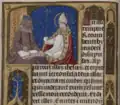 Saint Marc et saint Augustin (détail du verso du folio 17)
