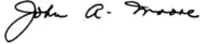 signature de John Alexander Moore