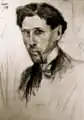 Pablo Gargallo, Autoportrait à la pipe, dessin, 1901