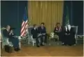 Le roi Khaled ben Abdelaziz Al Saoud, le prince Fahd et Jimmy Carter en janvier 1978.