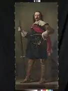 Abraham Willet déguisé en costume du XVIIe&nbsp;siècle.