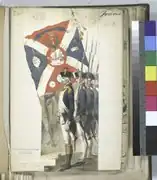 Drapeau du bataillon du district des Théatins