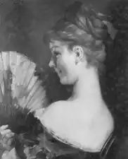 Femme à l'éventail.